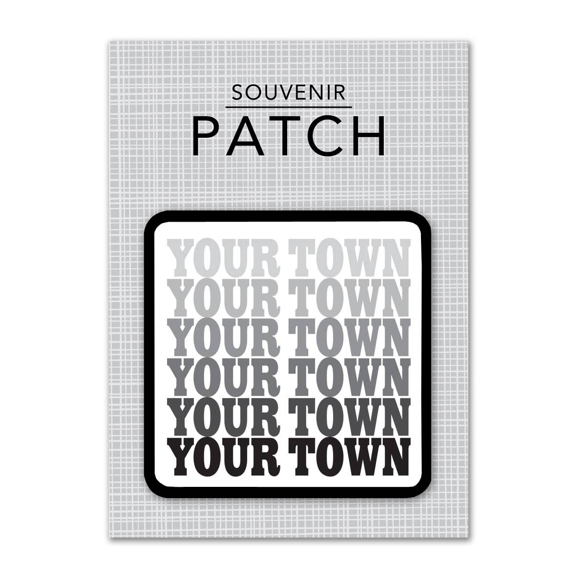 Personalized City Iron-on Patch - Supergraphics Repeat