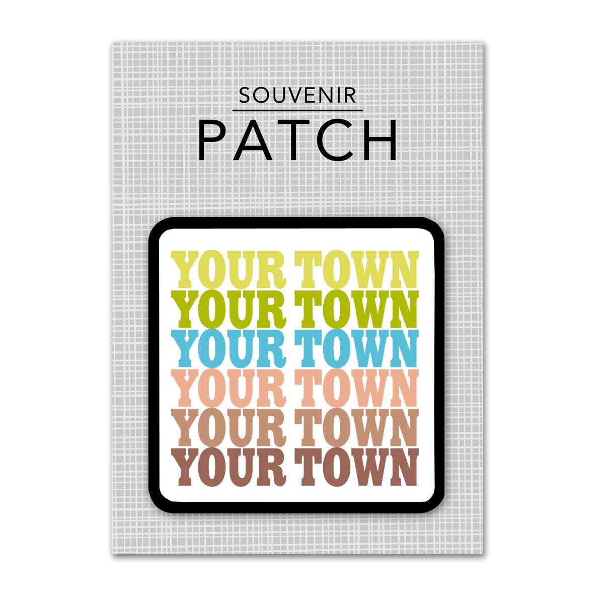 Personalized City Iron-on Patch - Supergraphics Repeat