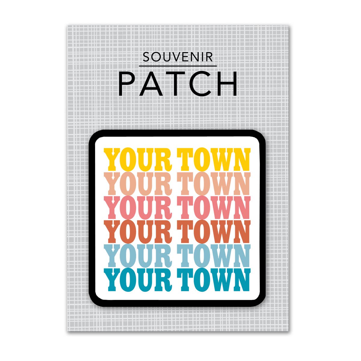 Personalized City Iron-on Patch - Supergraphics Repeat