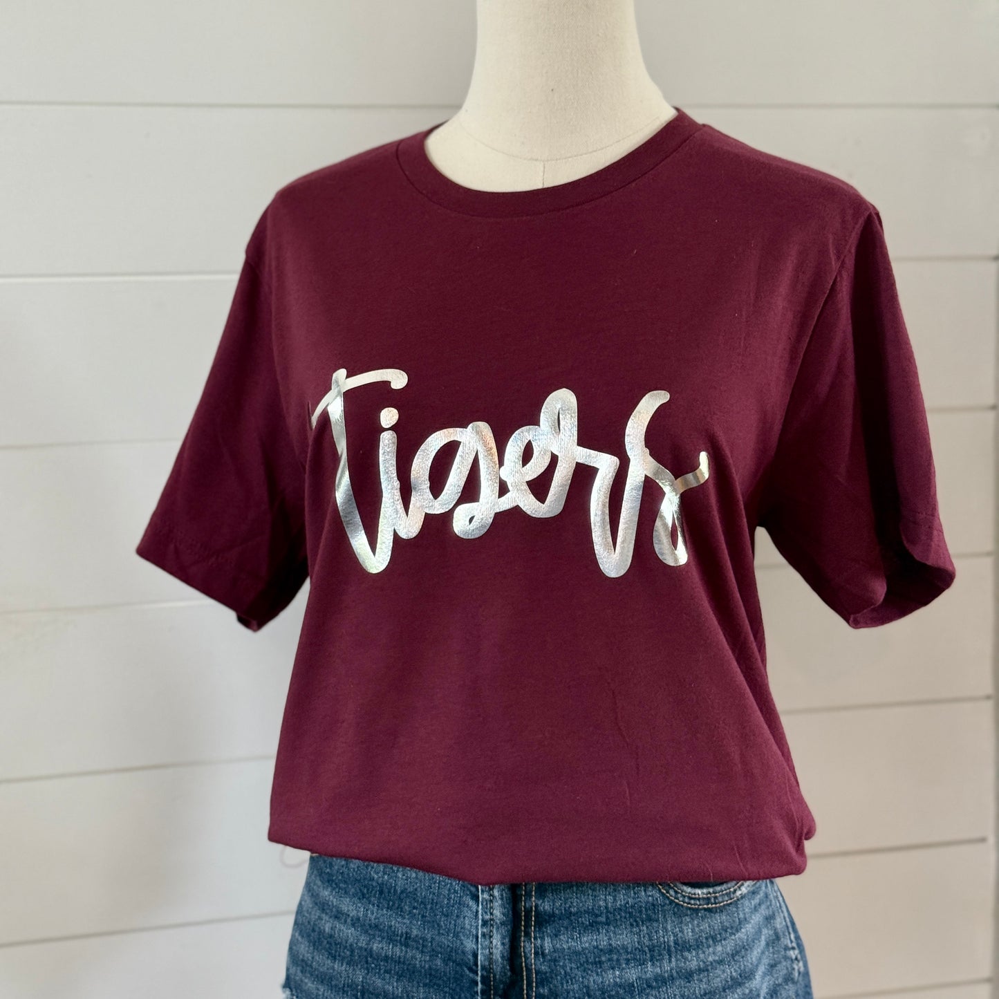 Foil Script Tigers Tshirt (2 colors)