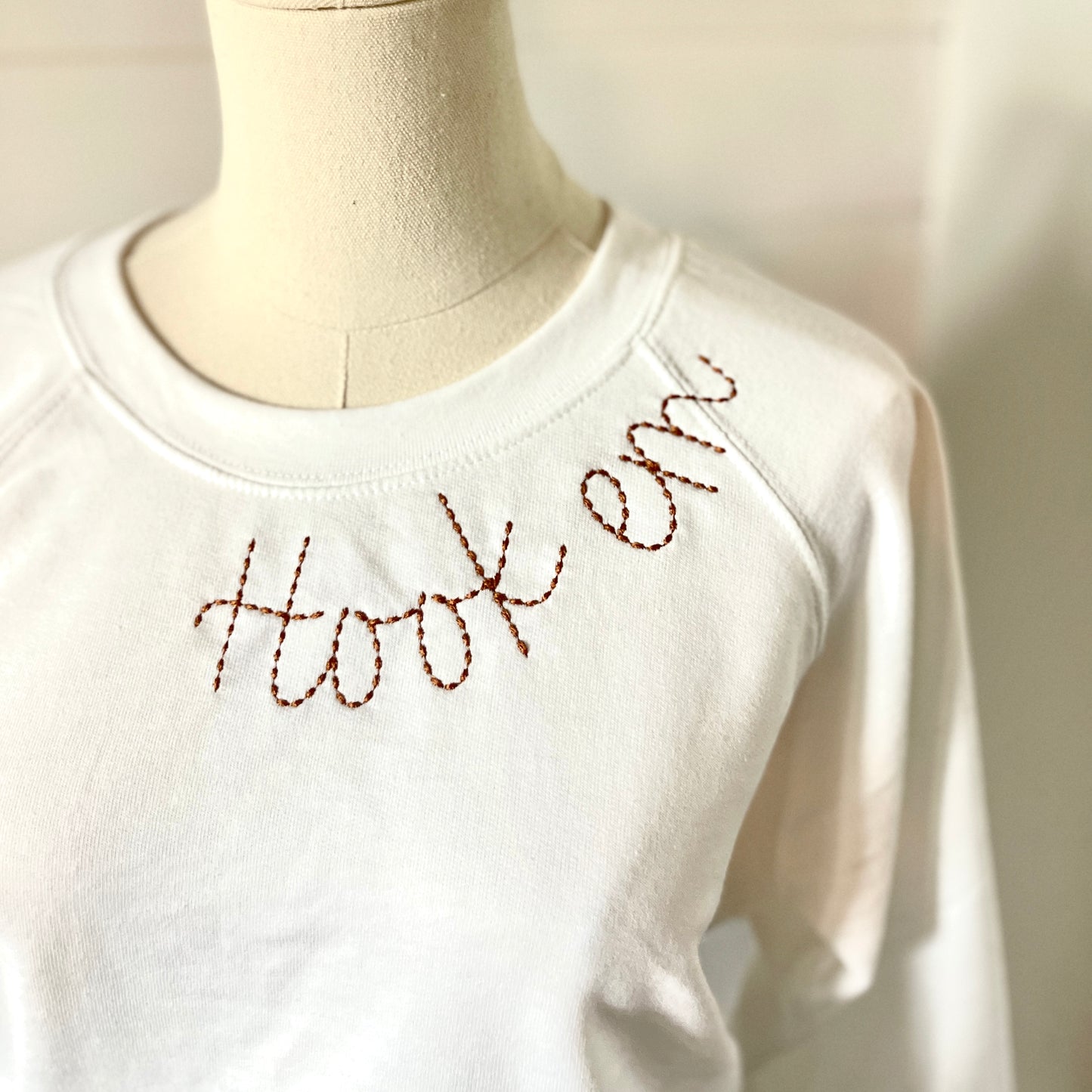Embroidered Collar Sweatshirt - Custom