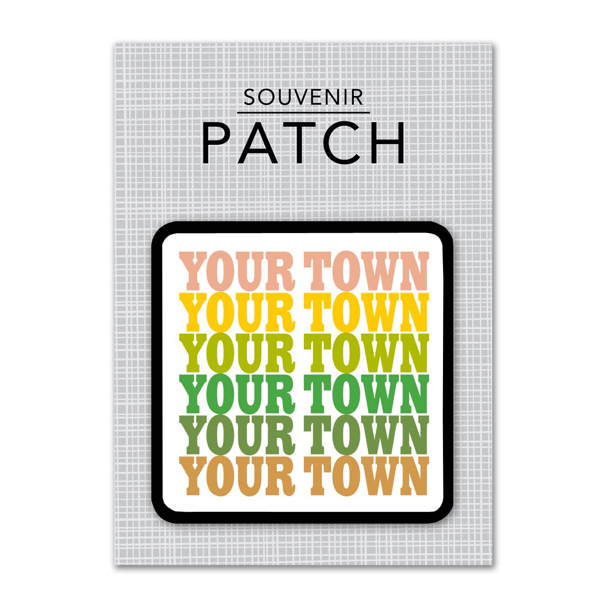 Personalized City Iron-on Patch - Supergraphics Repeat