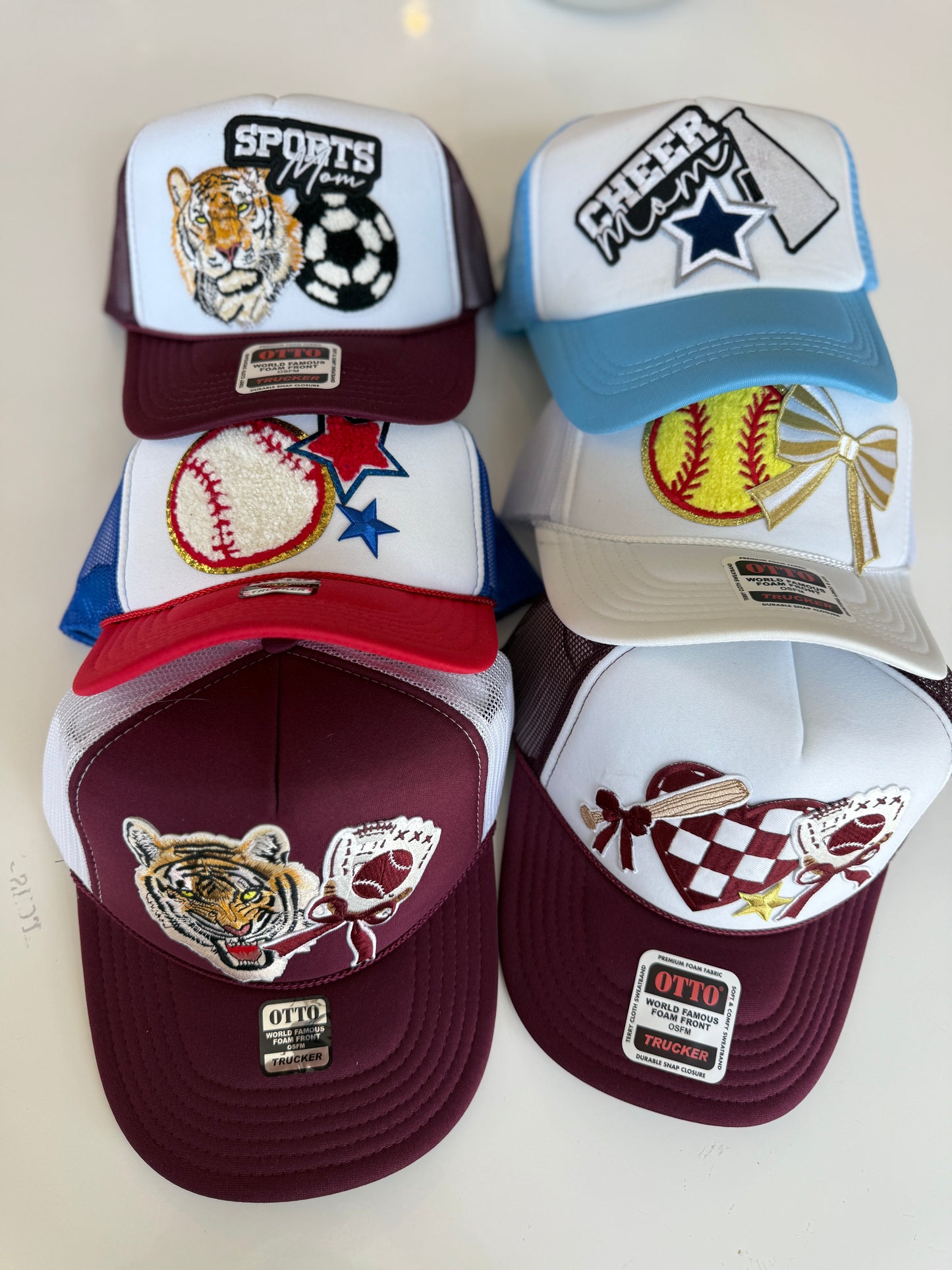 Trucker Hat with Patches - Spring Sports
