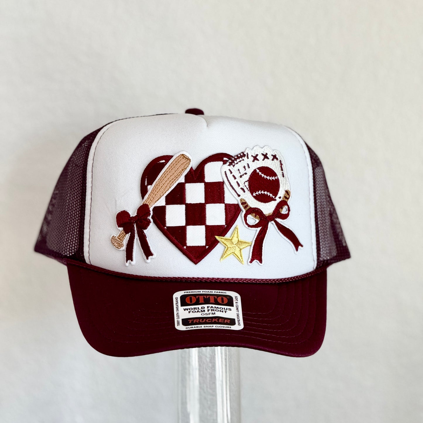 Trucker Hat with Patches - Spring Sports