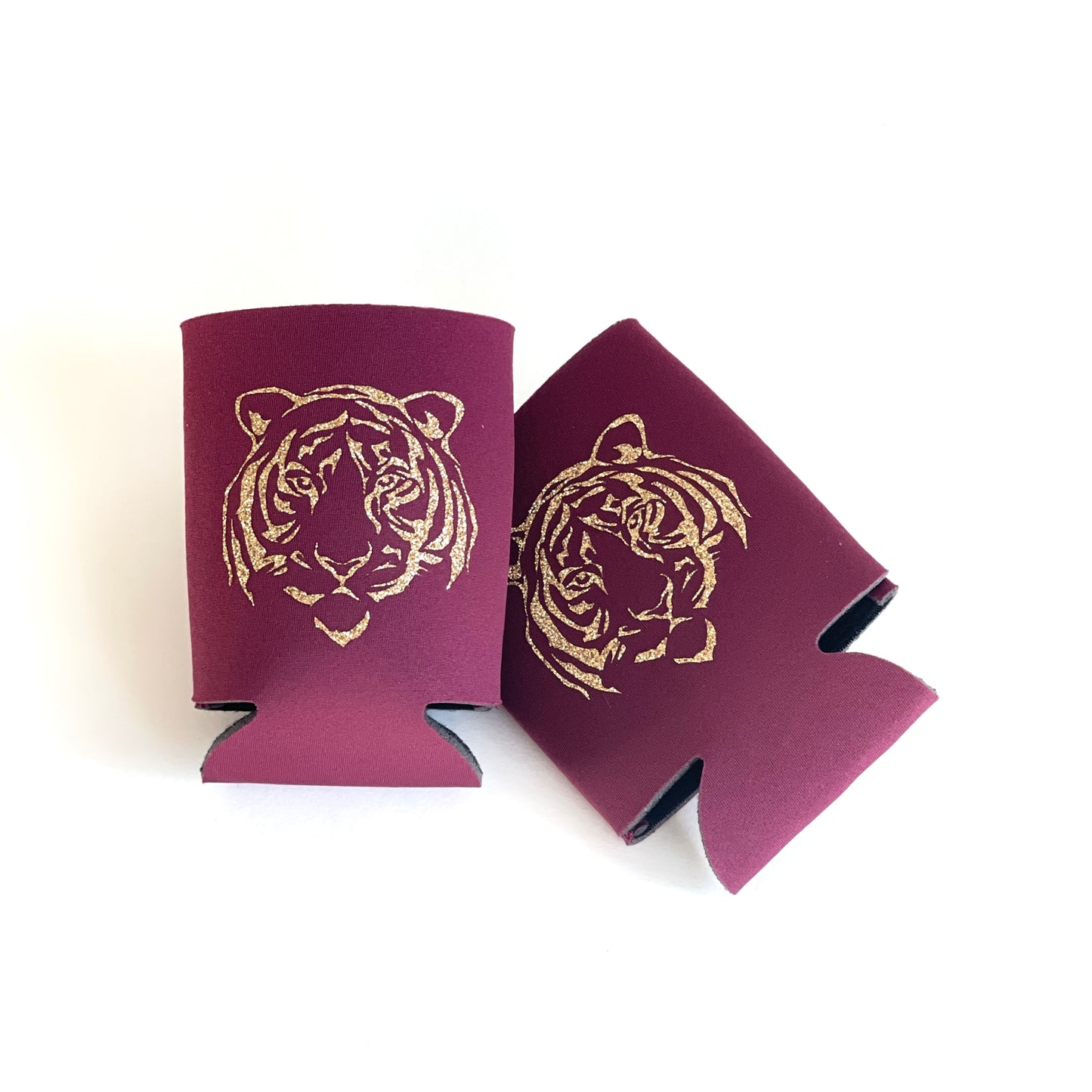 Tiger Glitter Koozie