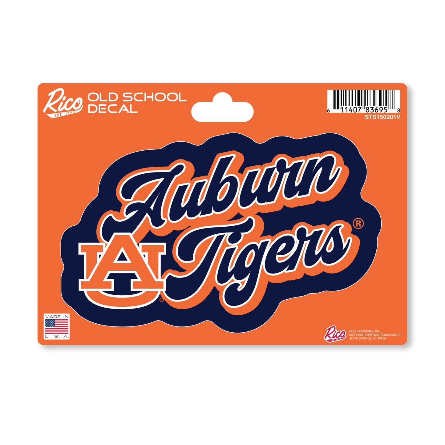 Ncaa Auburn Tigers Vintage Look 4" X 6" Decal