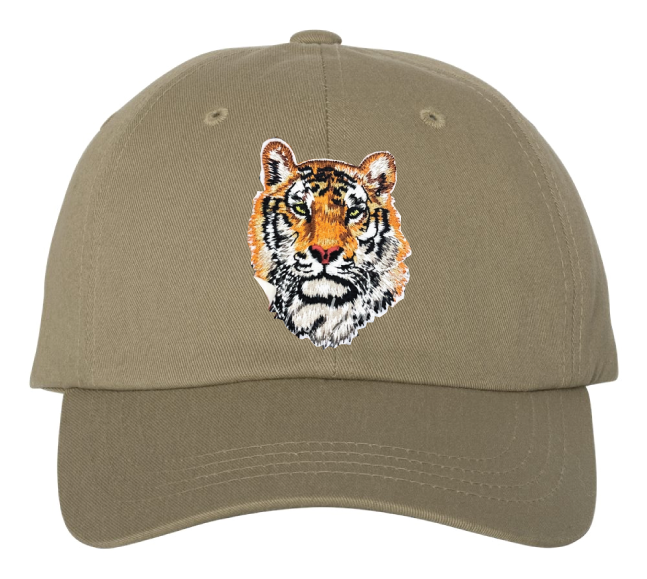 Tiger Patch Khaki Twill Hat