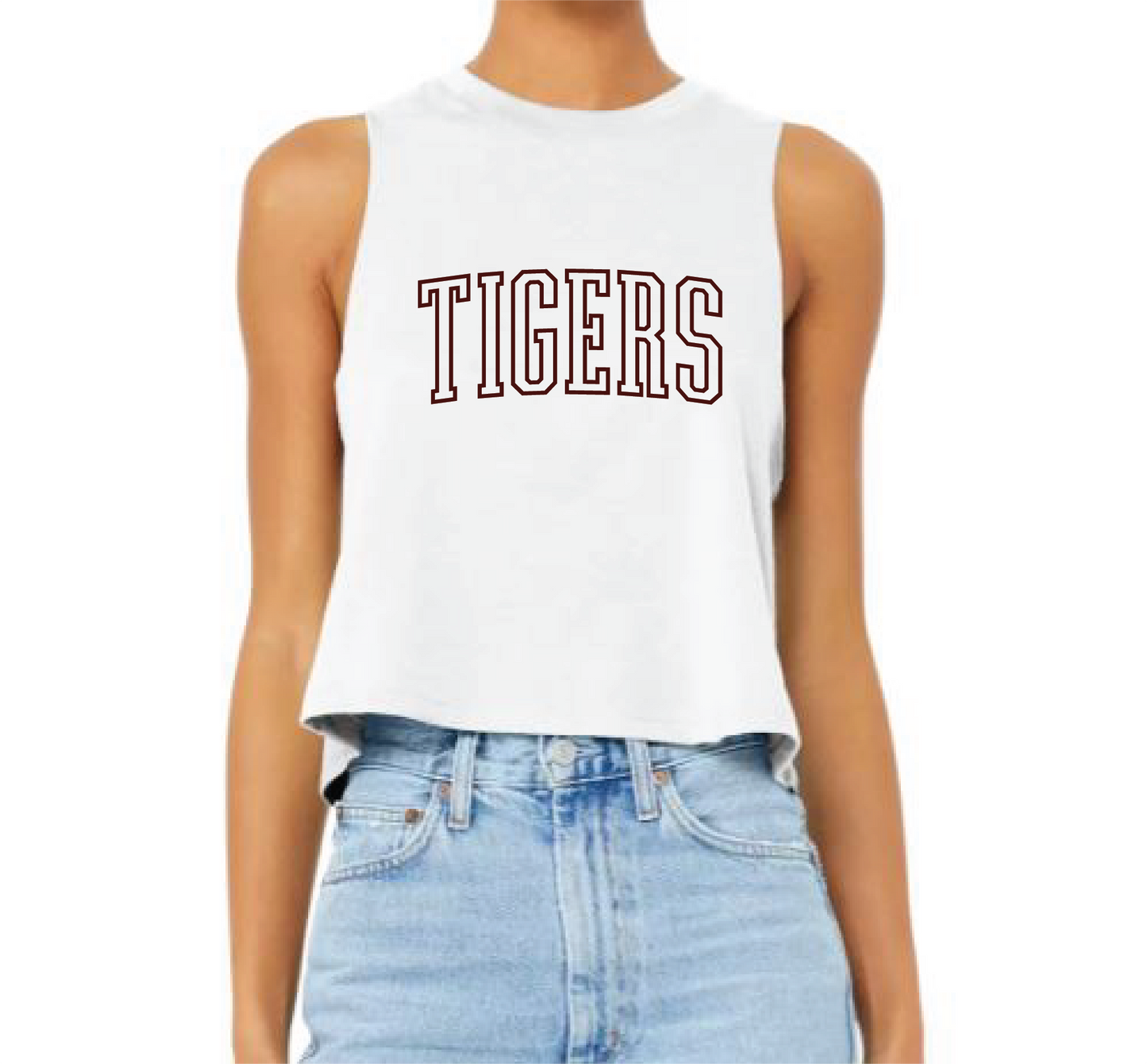 TIGERS Varsity Crop Tank