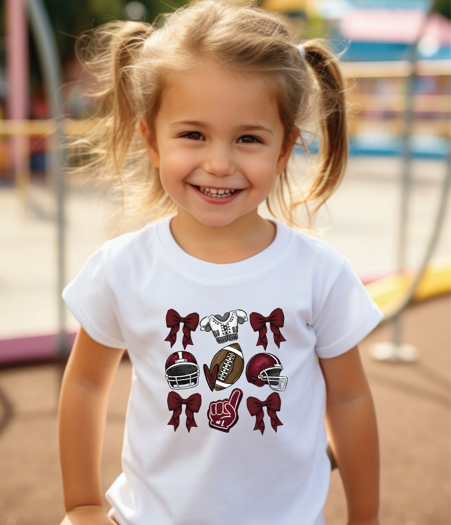 Game Day Coquette Kids T Shirt