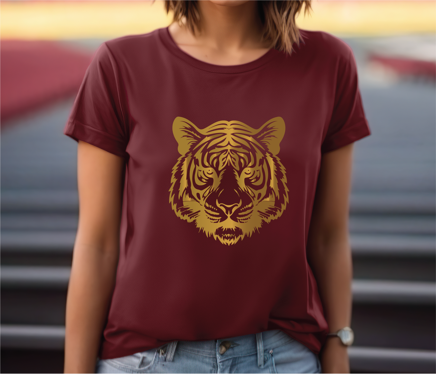 Foil Tiger Face Tshirt - 3 Color Options
