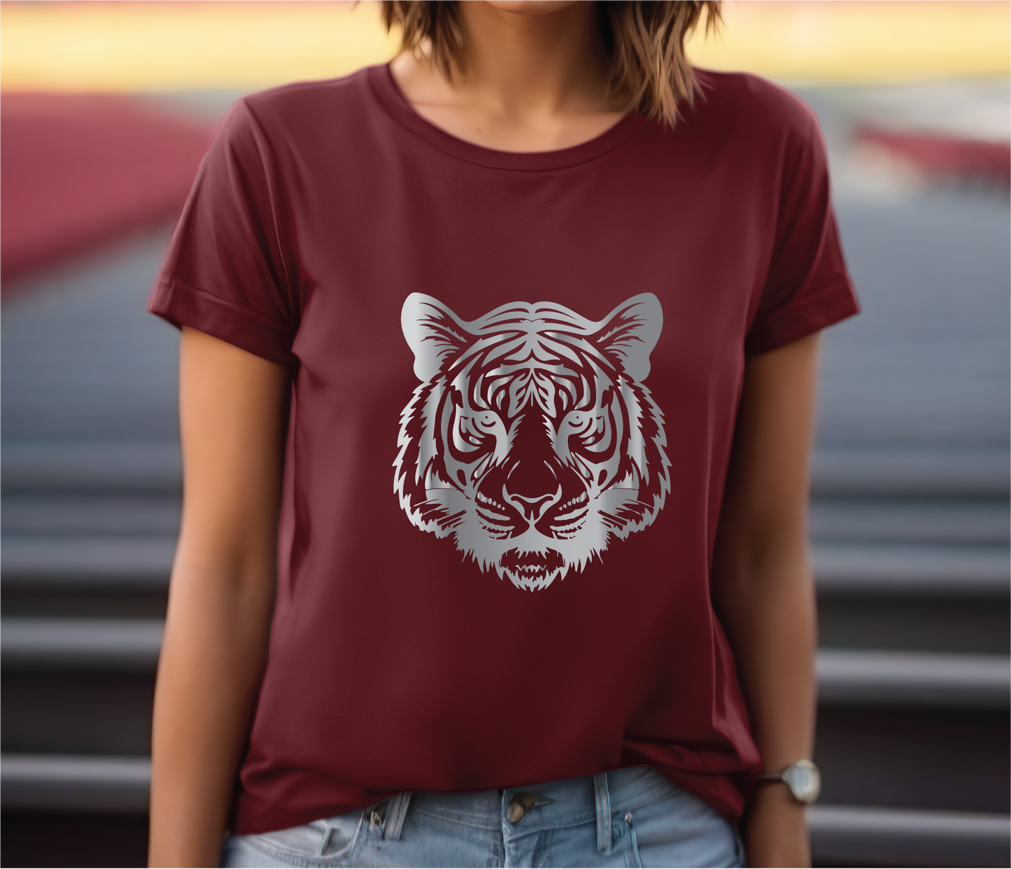 Foil Tiger Face Tshirt - 3 Color Options