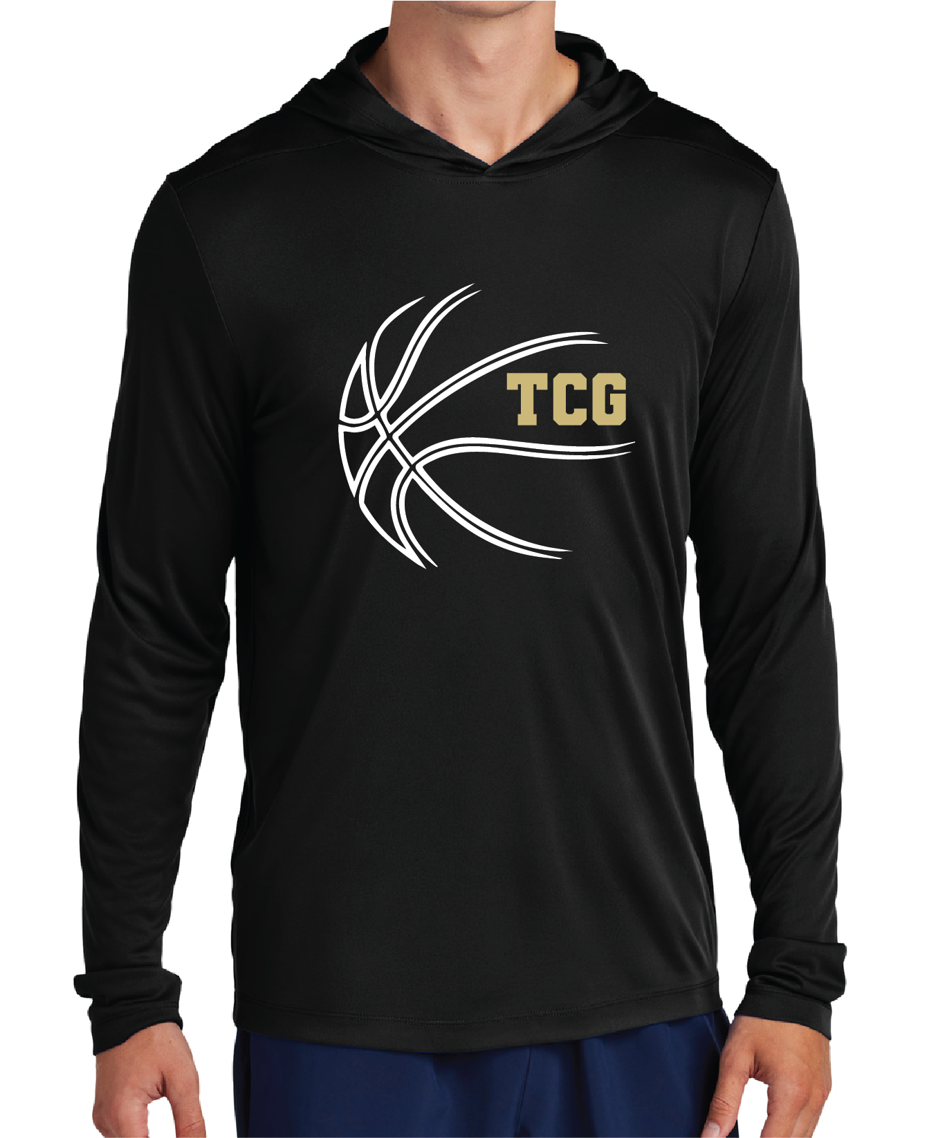TCG + Basketball Fade - Dri Fit Long Sleeve Sleeve Hoodie