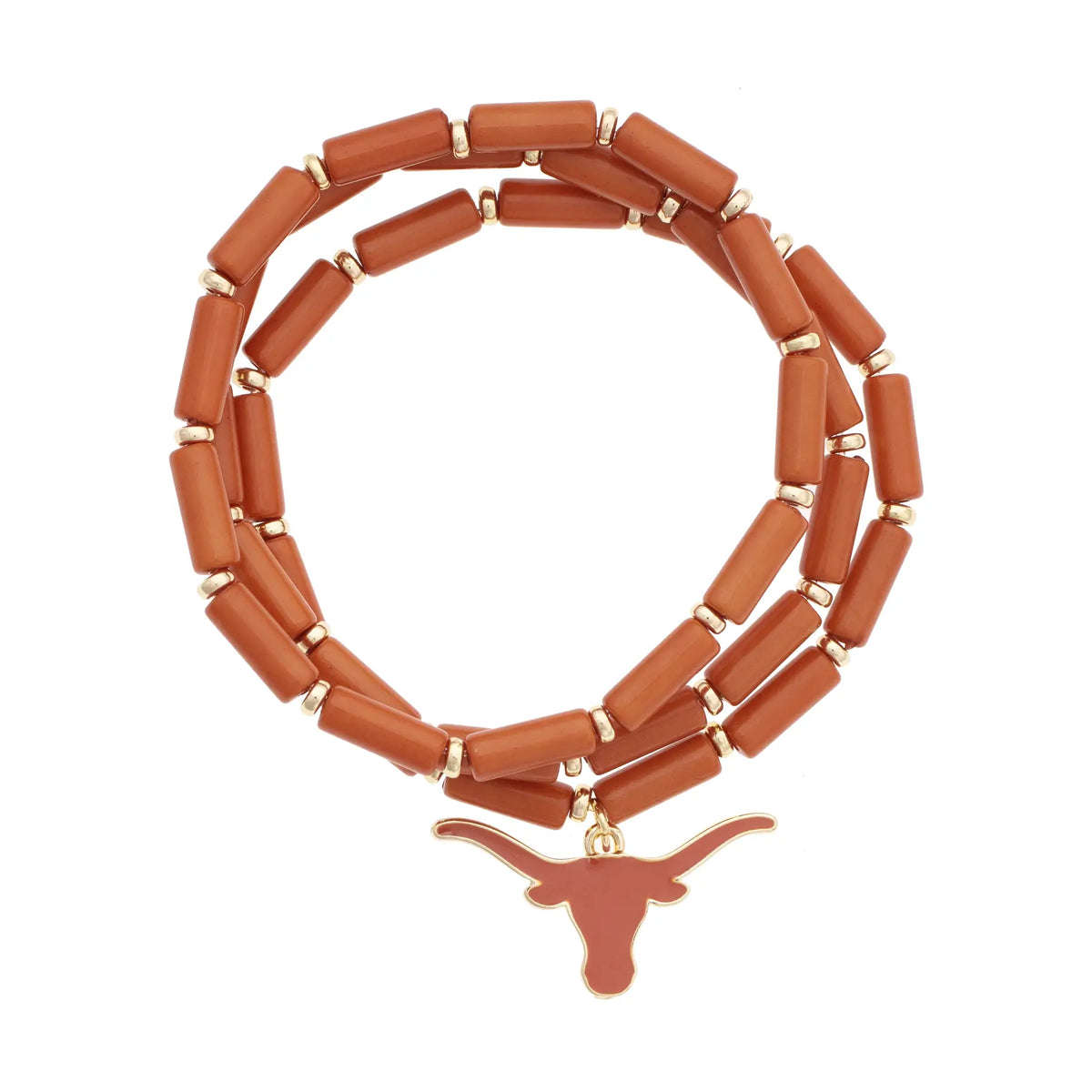 Texas Longhorns Logo Beaded Bracelet Set of 3