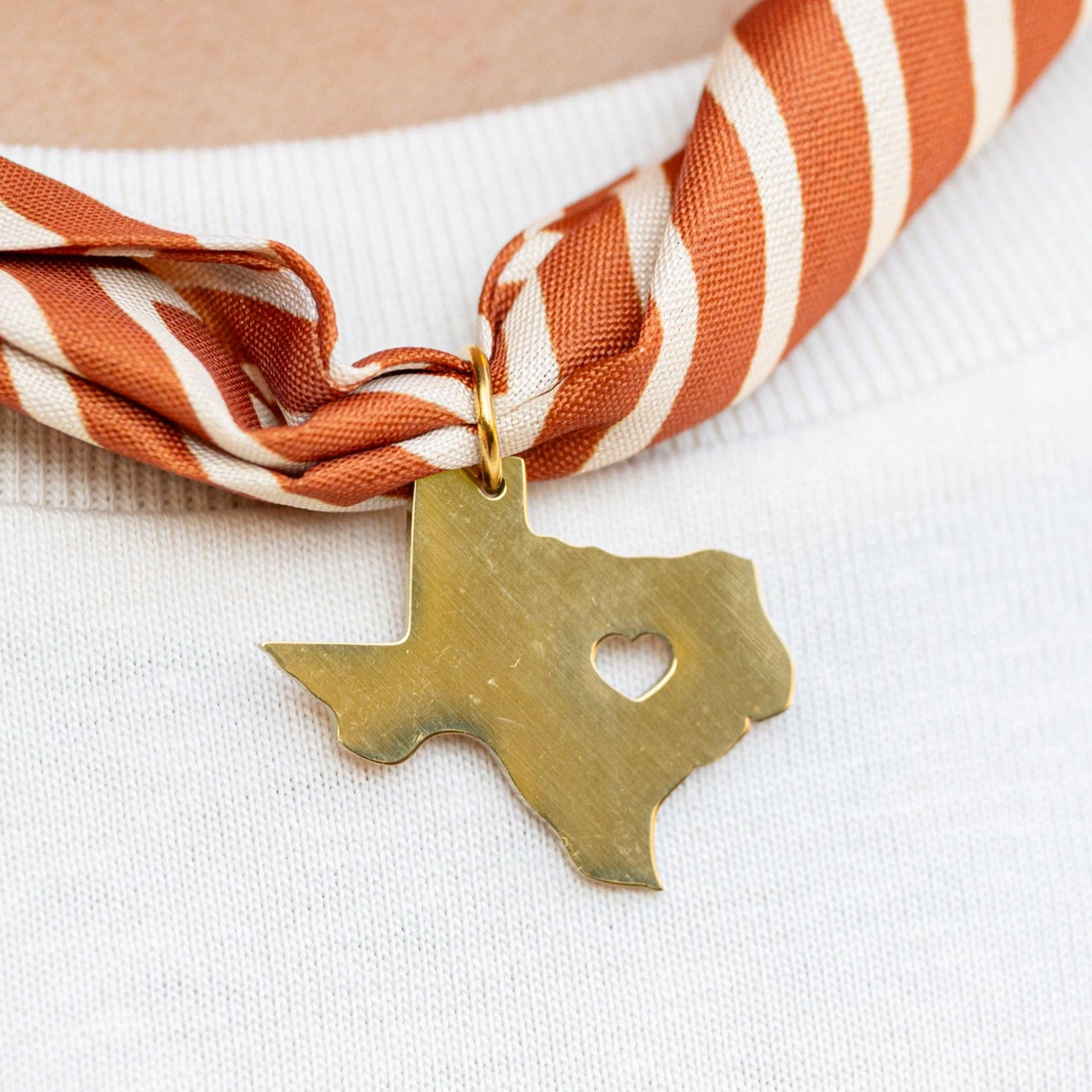 Texas Scarf Charm Necklace