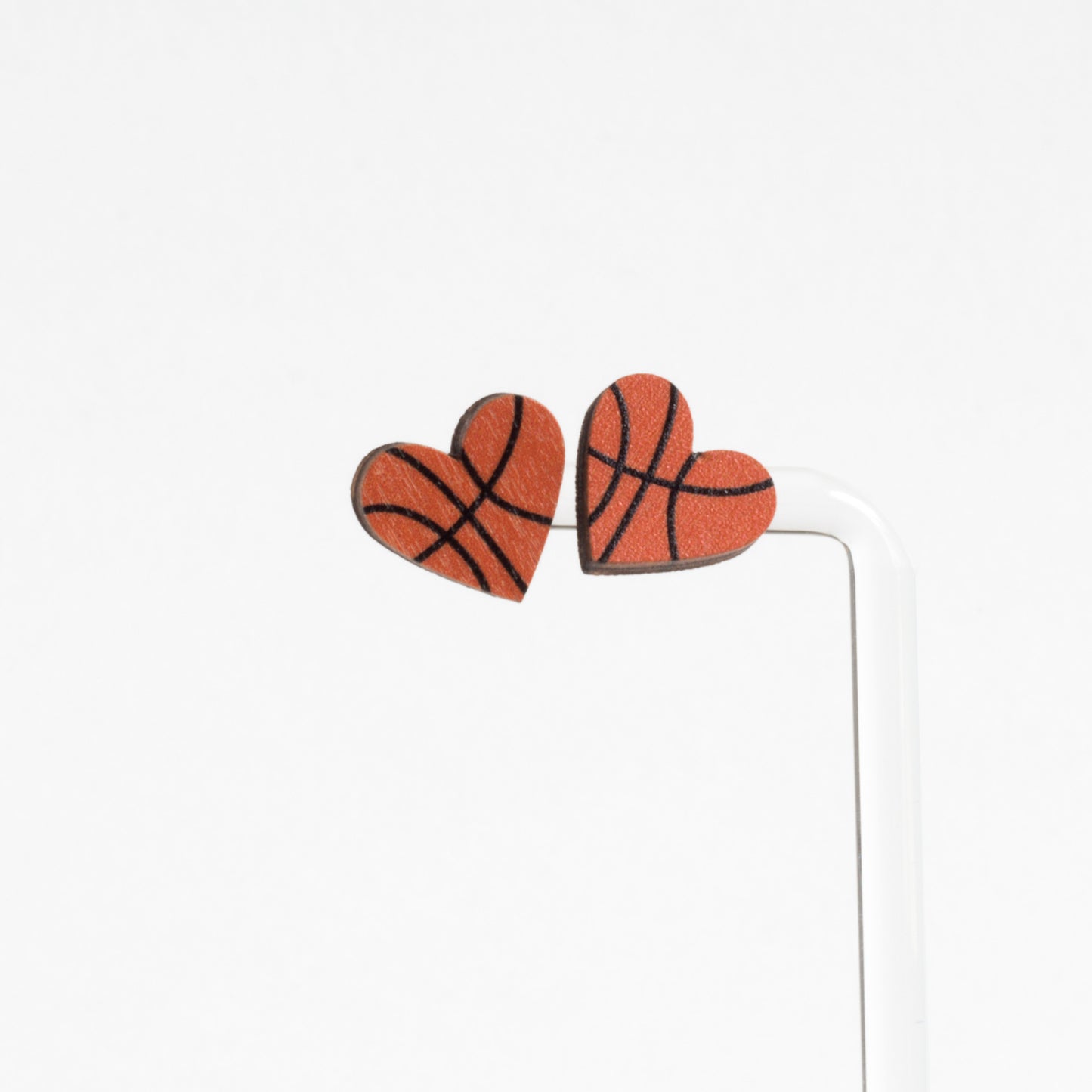Sport Heart Stud Earrings