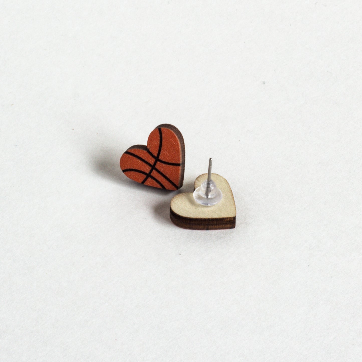 Sport Heart Stud Earrings