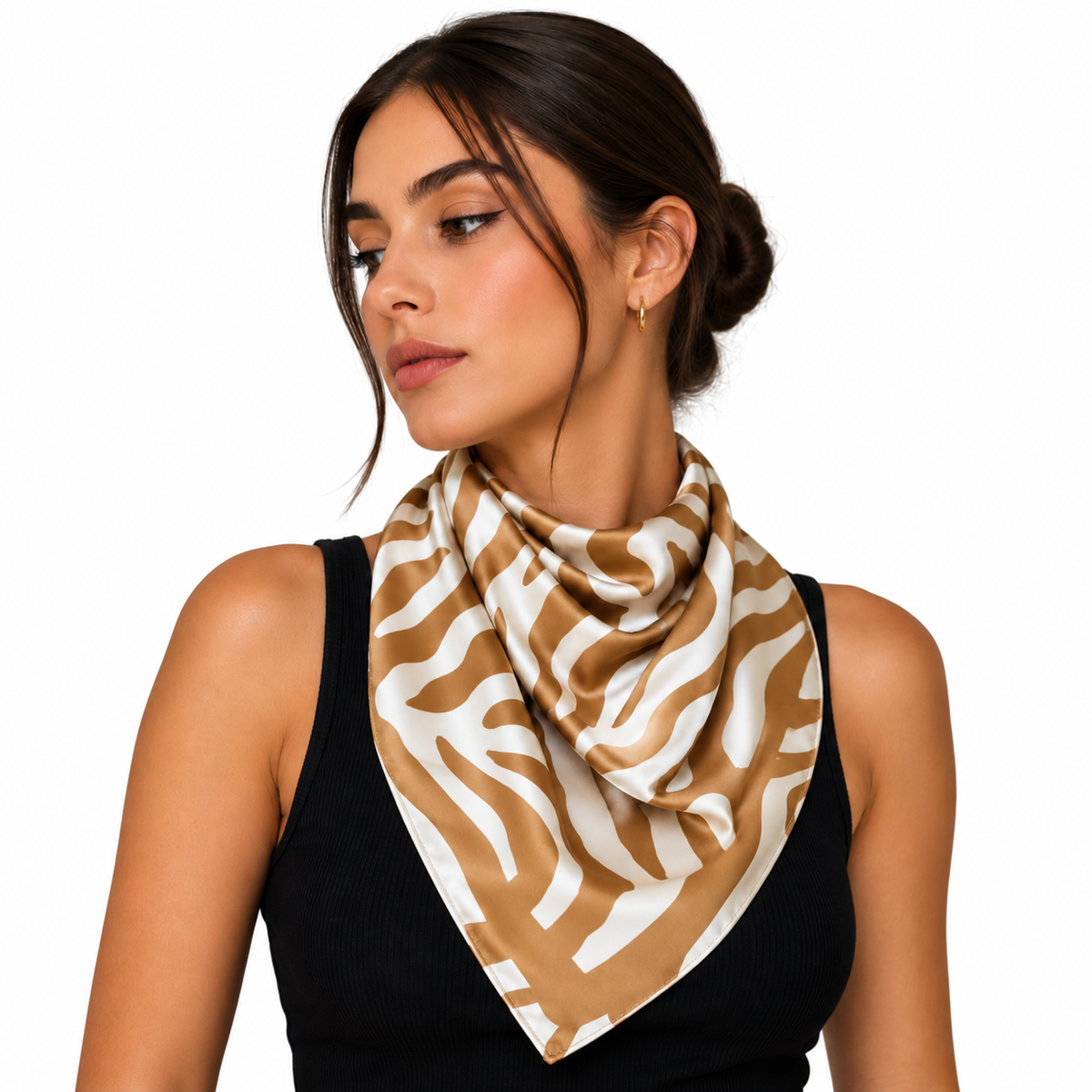 Beige Silk Scarf