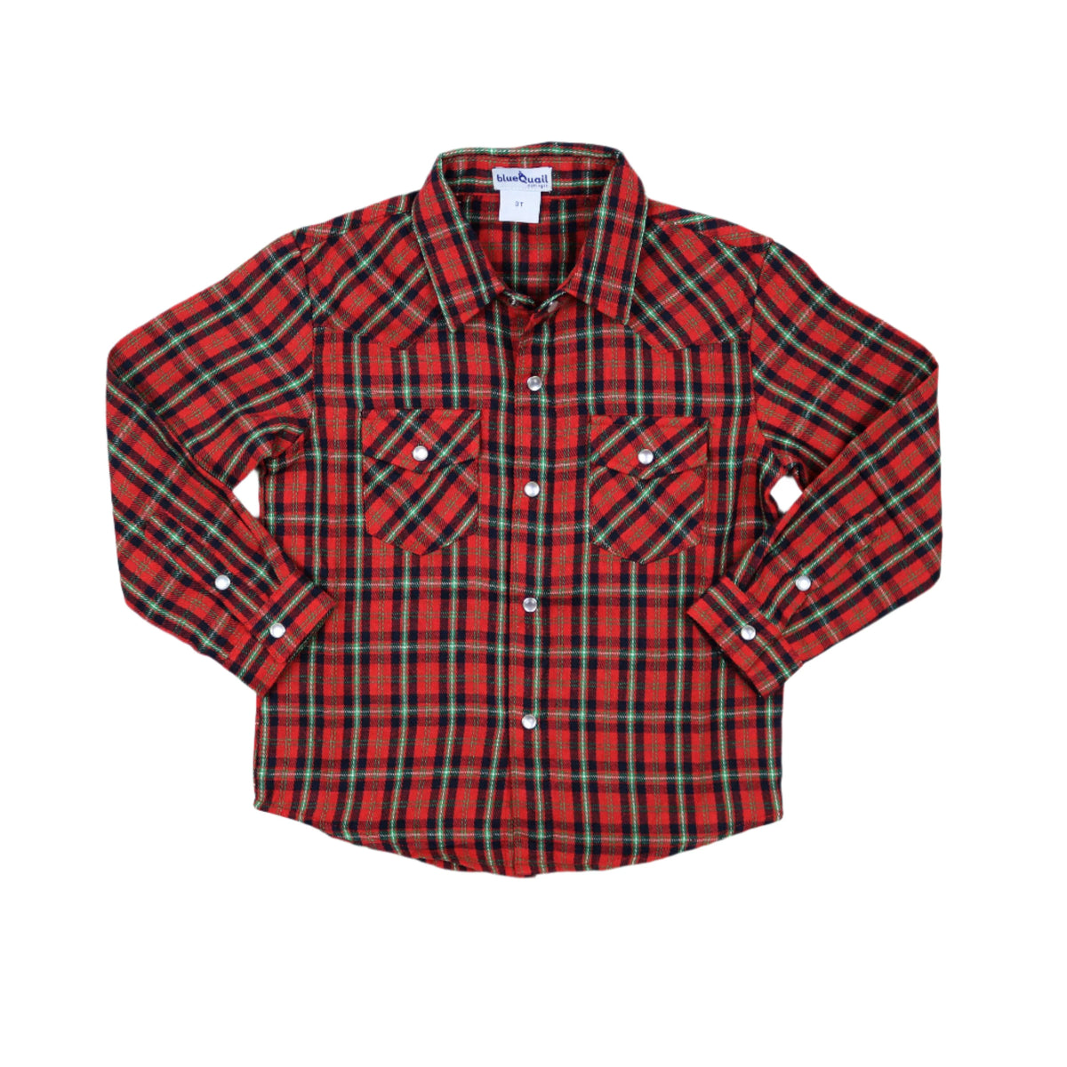 Plaid Pearl Snap Long Sleeve Flannel