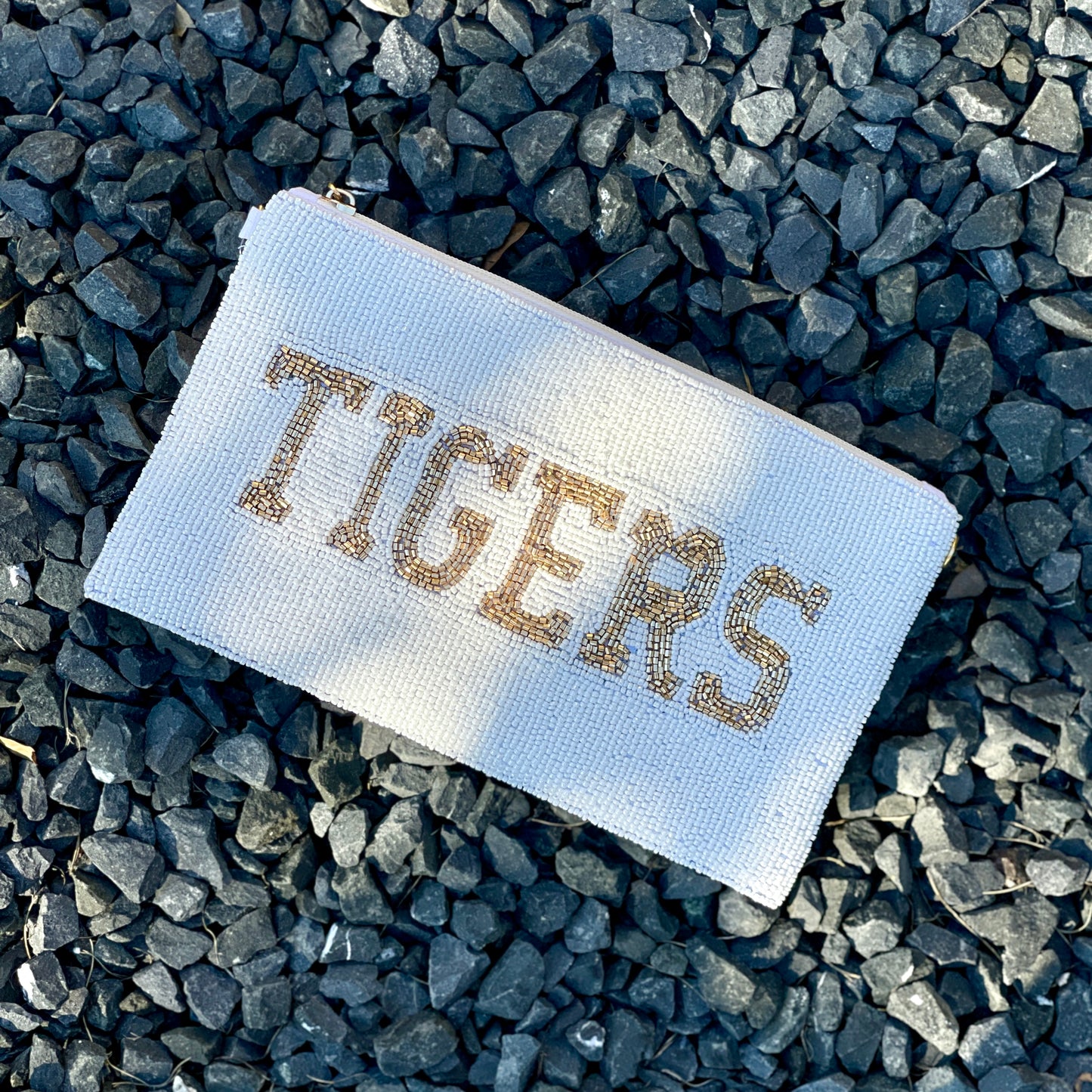 Beaded Tigers Clutch/Crossbody Purse