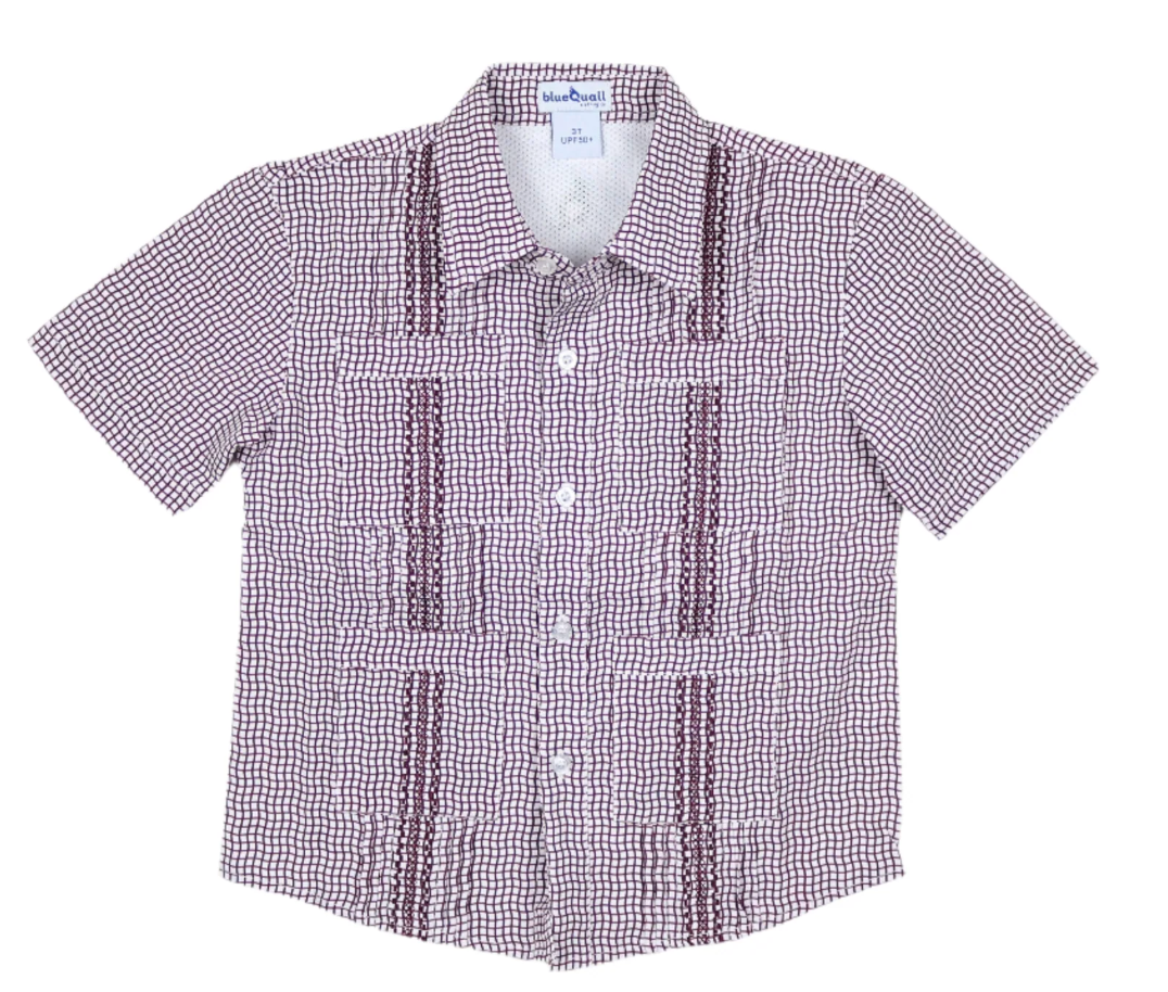 Blue Quail Game Day Guayabera - Short Sleeve Shirt
