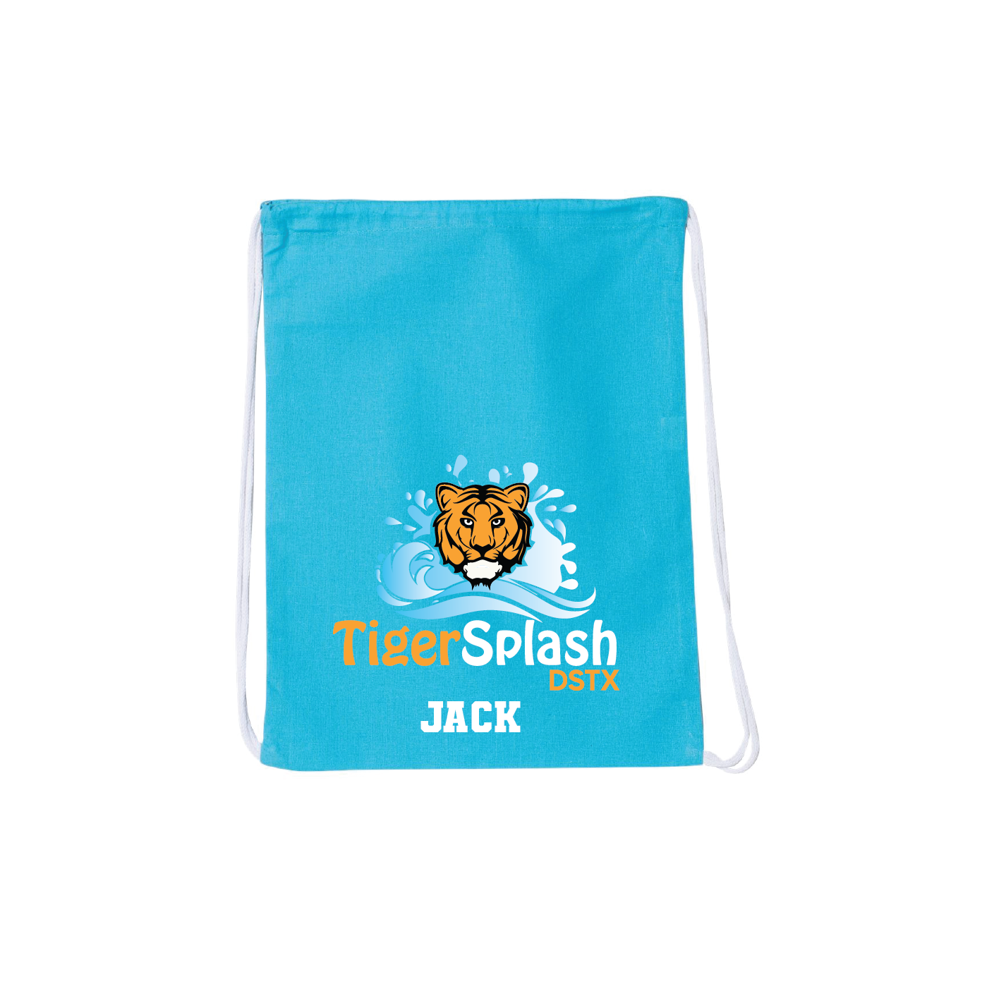 Tiger Splash Cotton Drawstring Tote