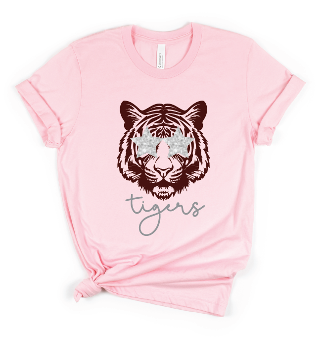 Stars in Your Eyes - Maroon & Silver T Shirt