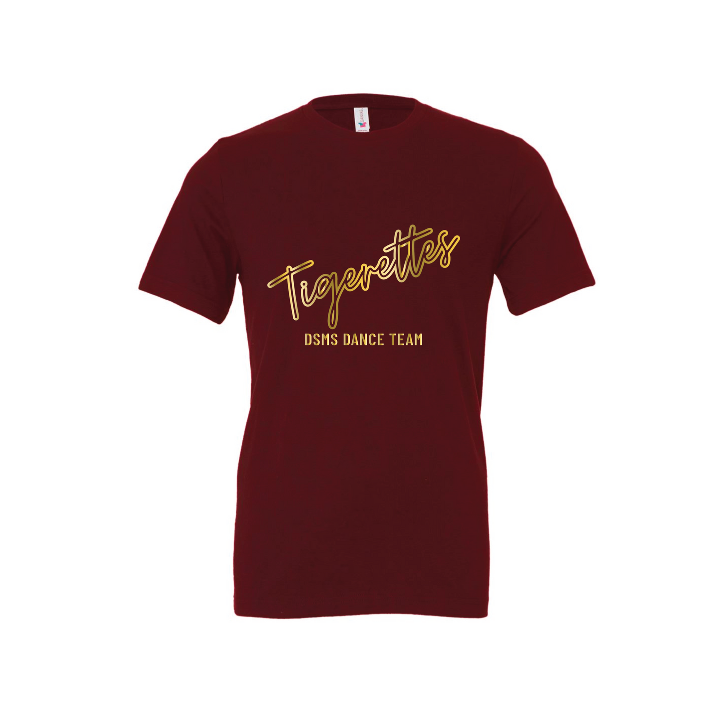 Tigerettes - Maroon Script Foil T-shirt
