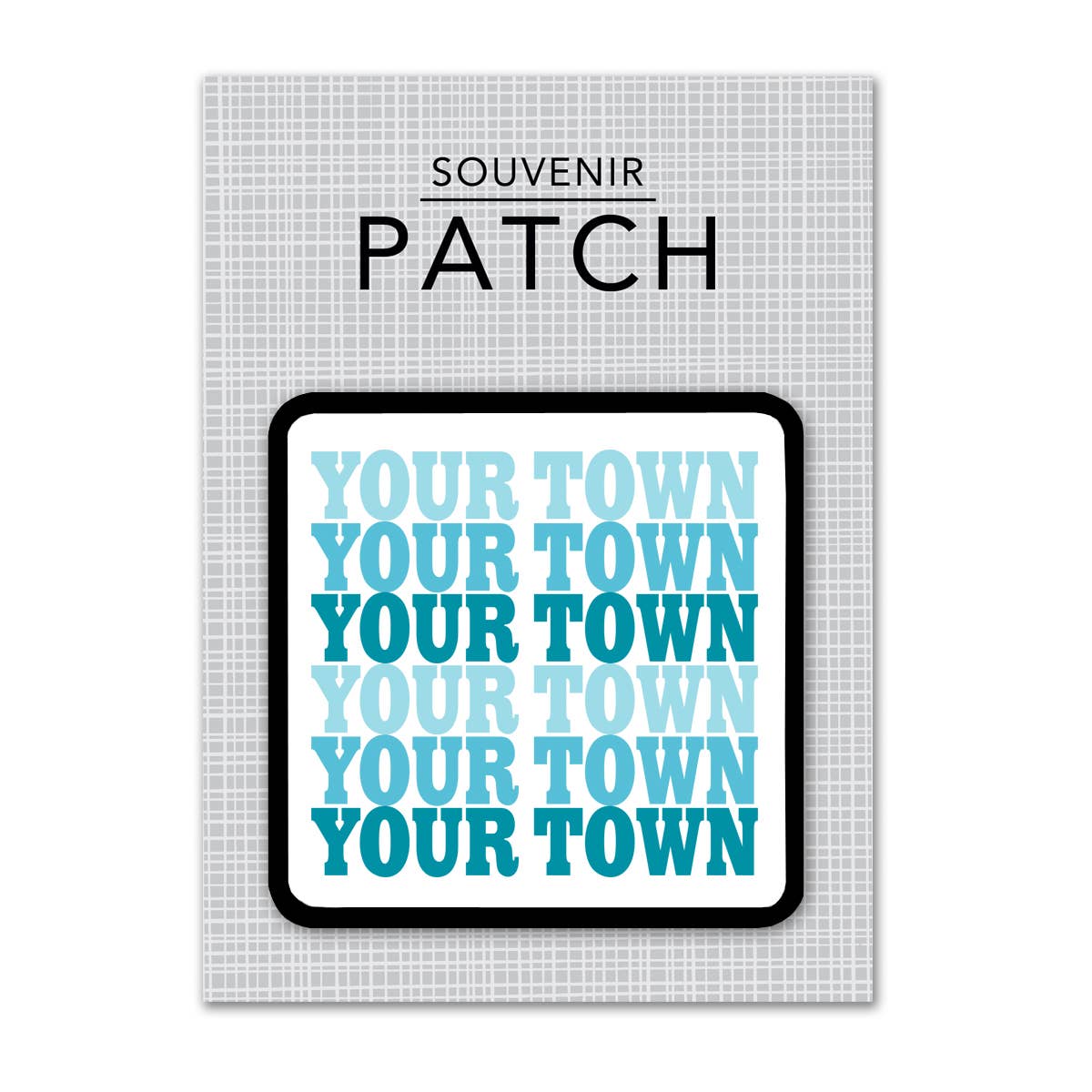 Personalized City Iron-on Patch - Supergraphics Repeat