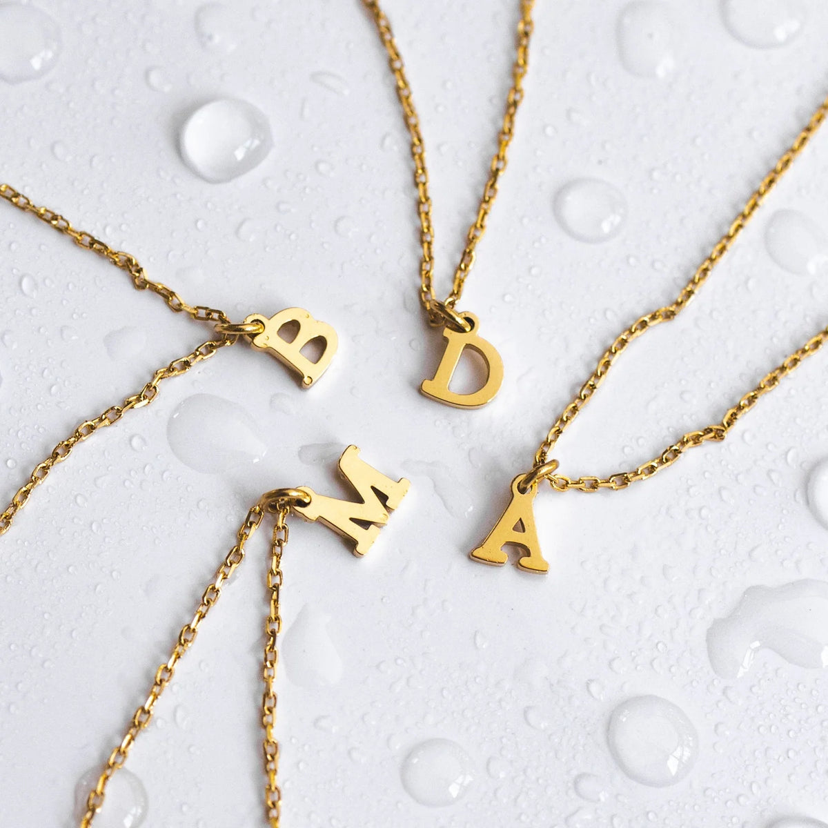 Brenda Grands Waterproof Dainty Gold Initial Bracelet