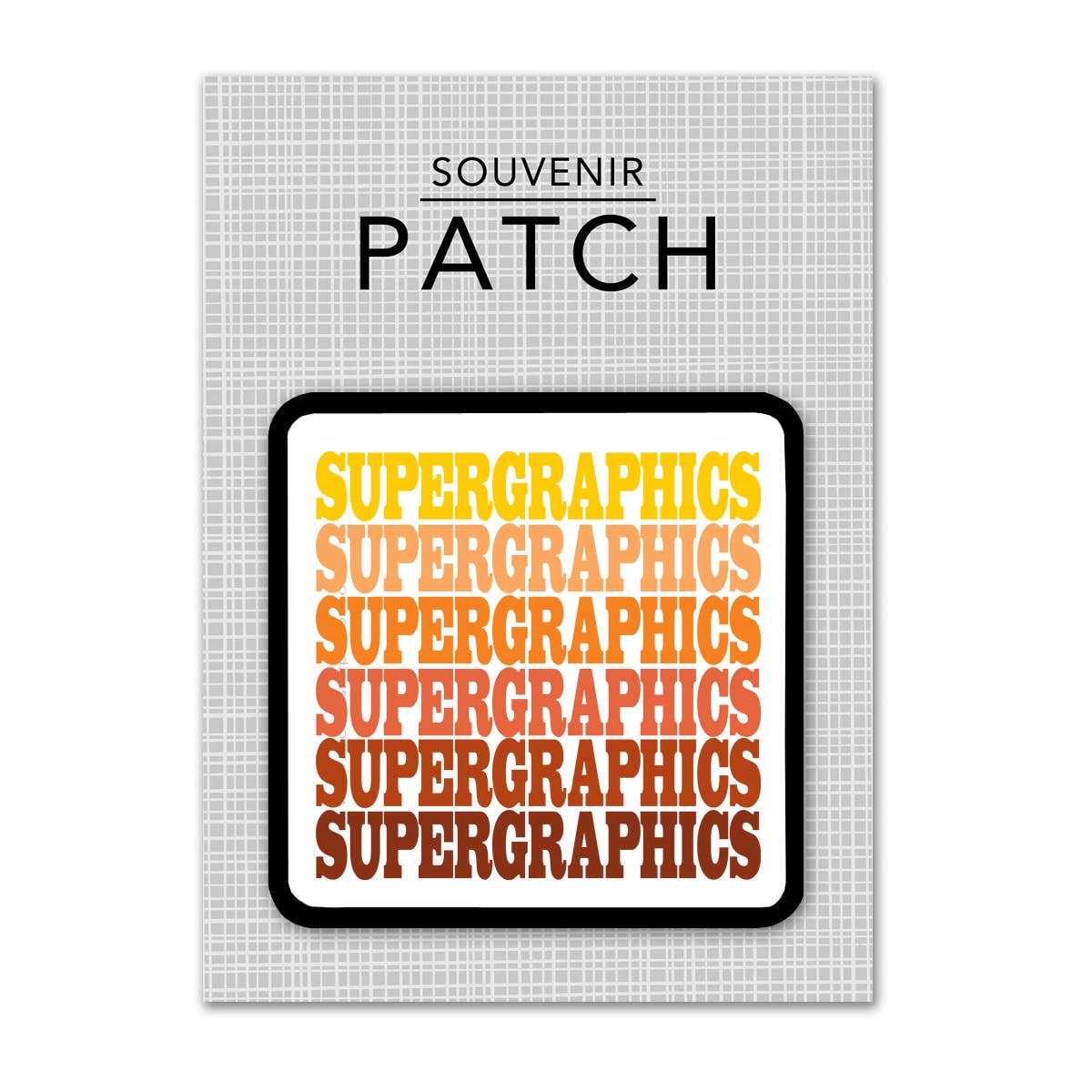 Personalized City Iron-on Patch - Supergraphics Repeat