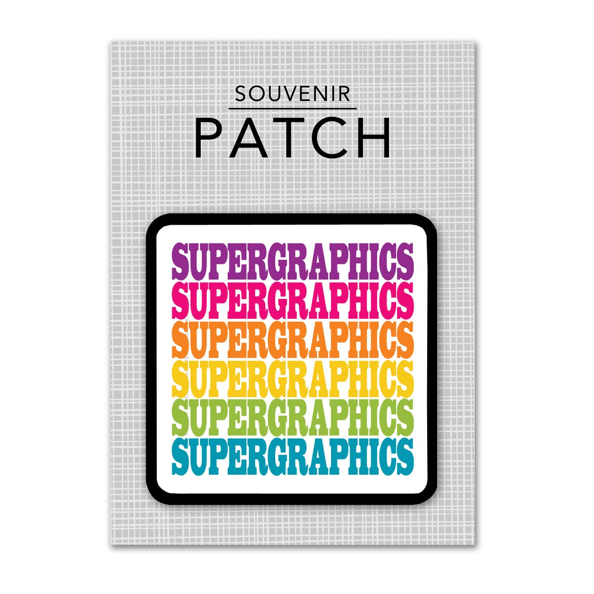 Personalized City Iron-on Patch - Supergraphics Repeat