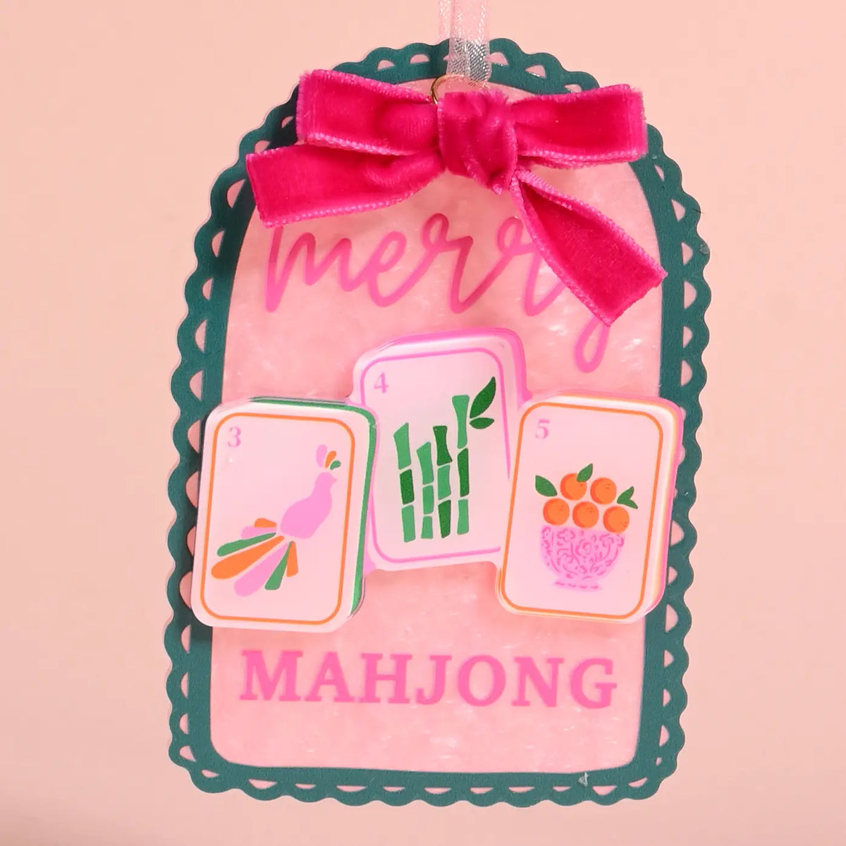 Acrylic Ornament-Merry Mahjong