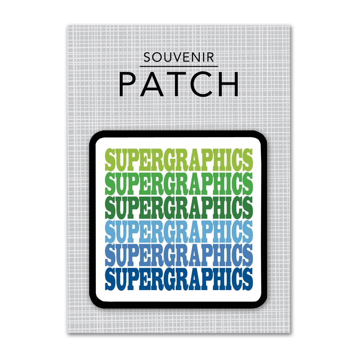 Personalized City Iron-on Patch - Supergraphics Repeat