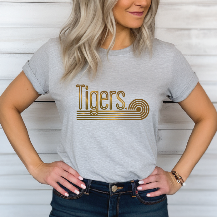 Foil Retro Tigers Tshirt