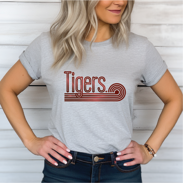 Foil Retro Tigers Tshirt
