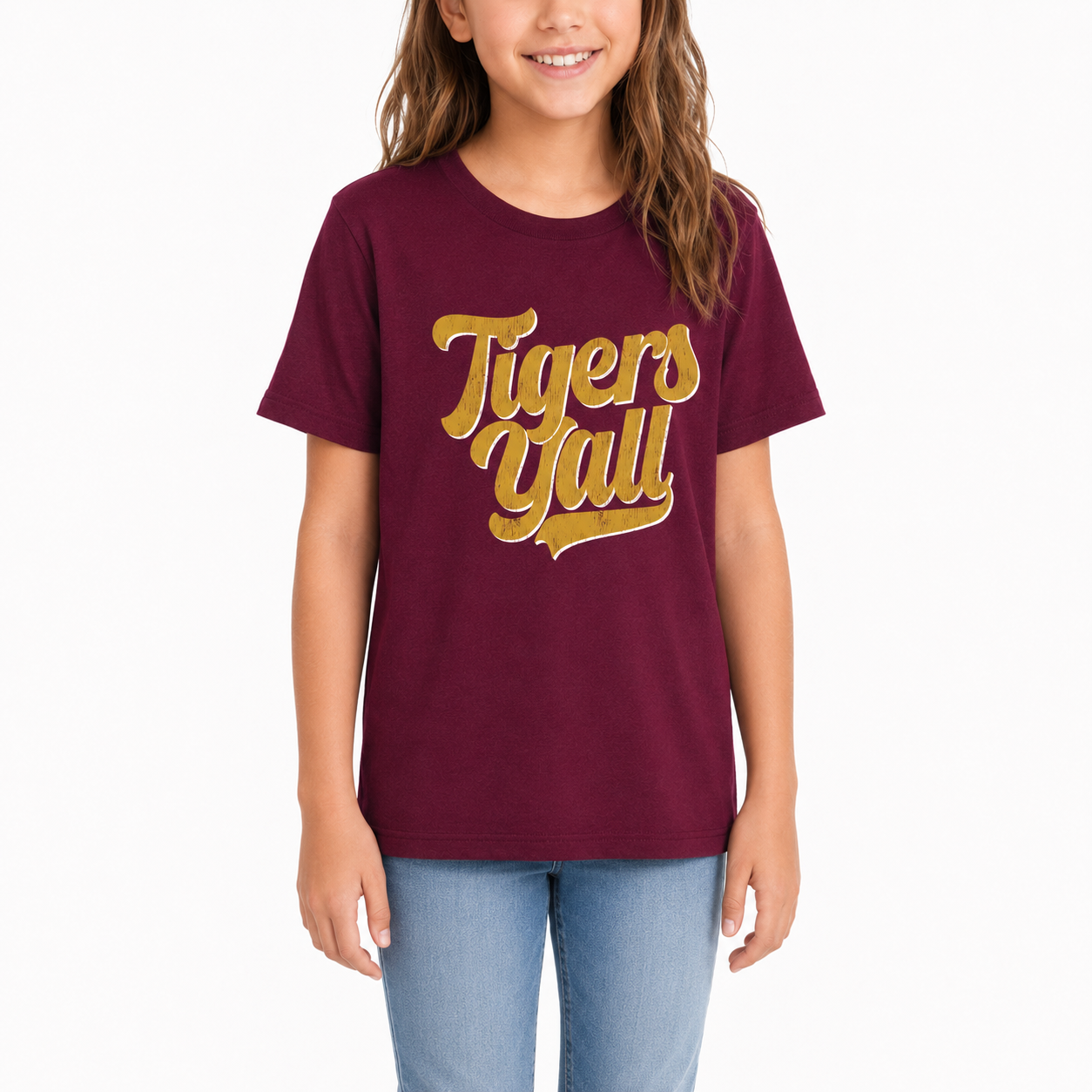 Tigers Y'all T-Shirt - Maroon