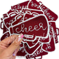 SILVER glitter maroon cheer megaphone hat patches iron on