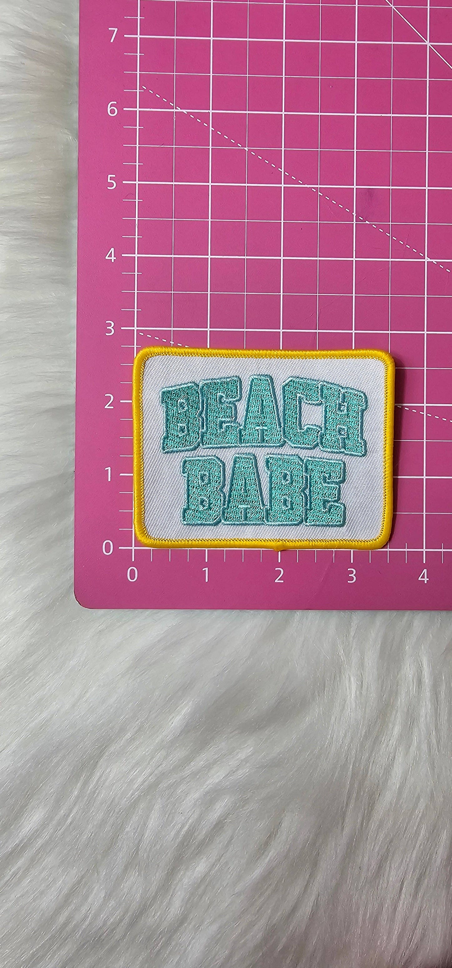 'Beach Bum' Embroidery Iron On Patch