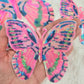 Pink Butterfly Sequin Iron On Patch