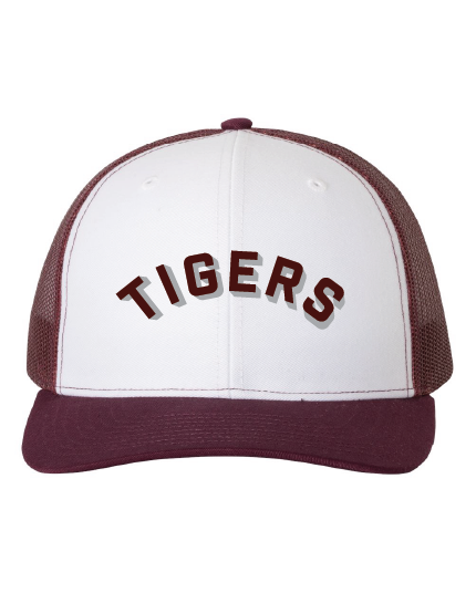 Tigers Arch Embroidered Hat in Maroon & Silver