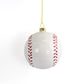 Baseball Ornament White/Red 3x3