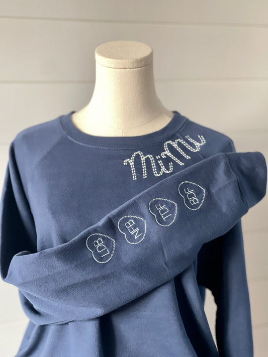 Embroidered Collar Sweatshirt - Custom