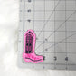 Pink and Black Cowgirl Boot Felt Embroidery Iron On Patch