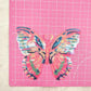 Pink Butterfly Sequin Iron On Patch