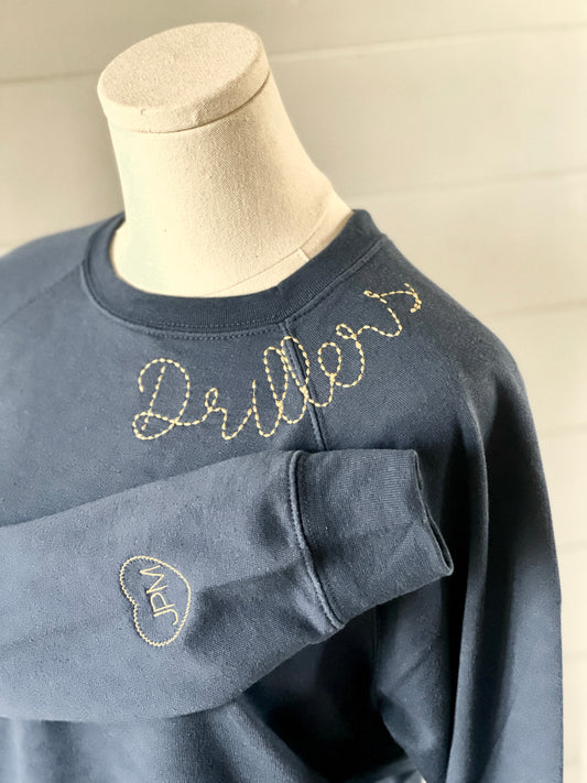 Embroidered Collar Sweatshirt - Custom