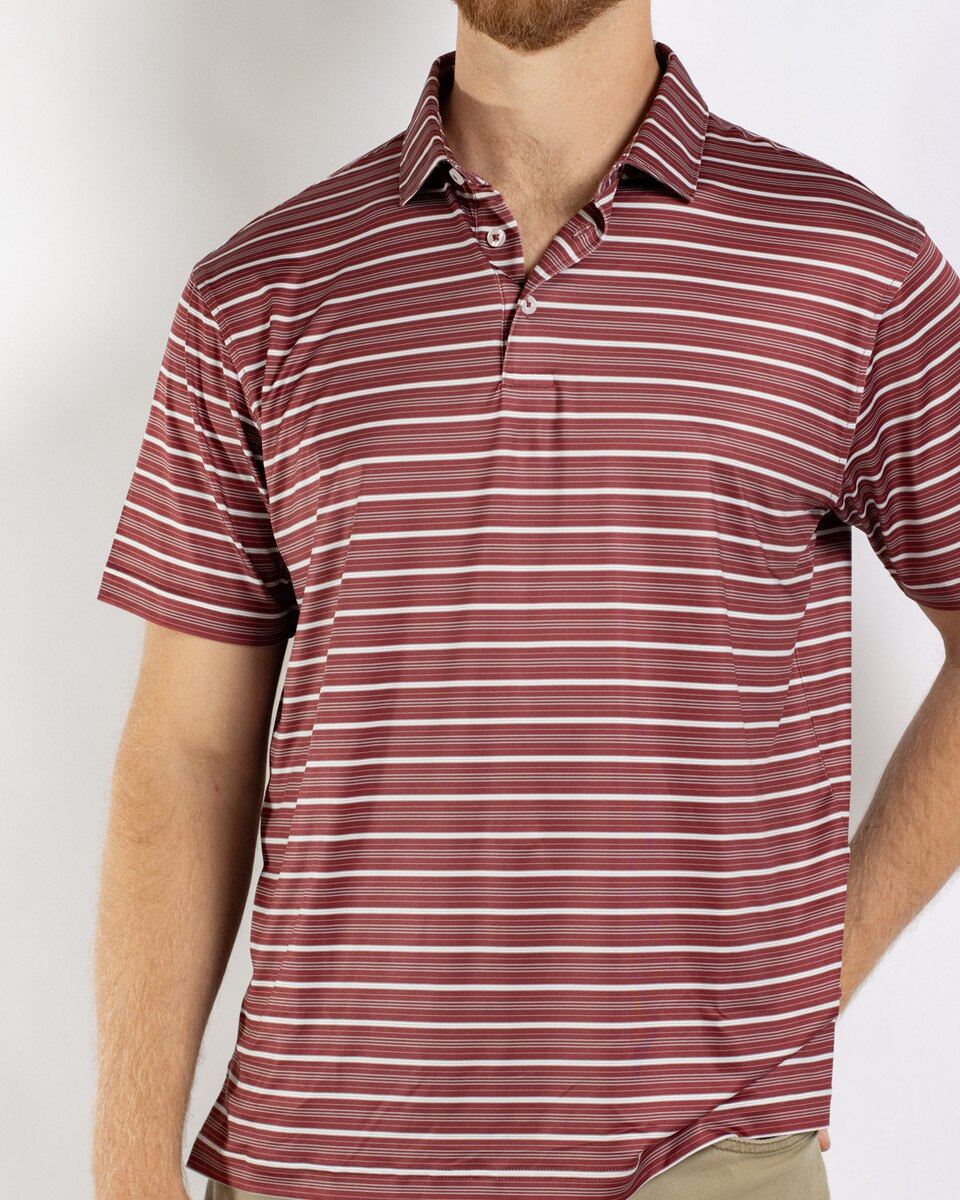 Men's Stripe Performance Polo
