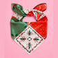 Christmas Patchwork Headscarf | Holiday, Bandana, Satin