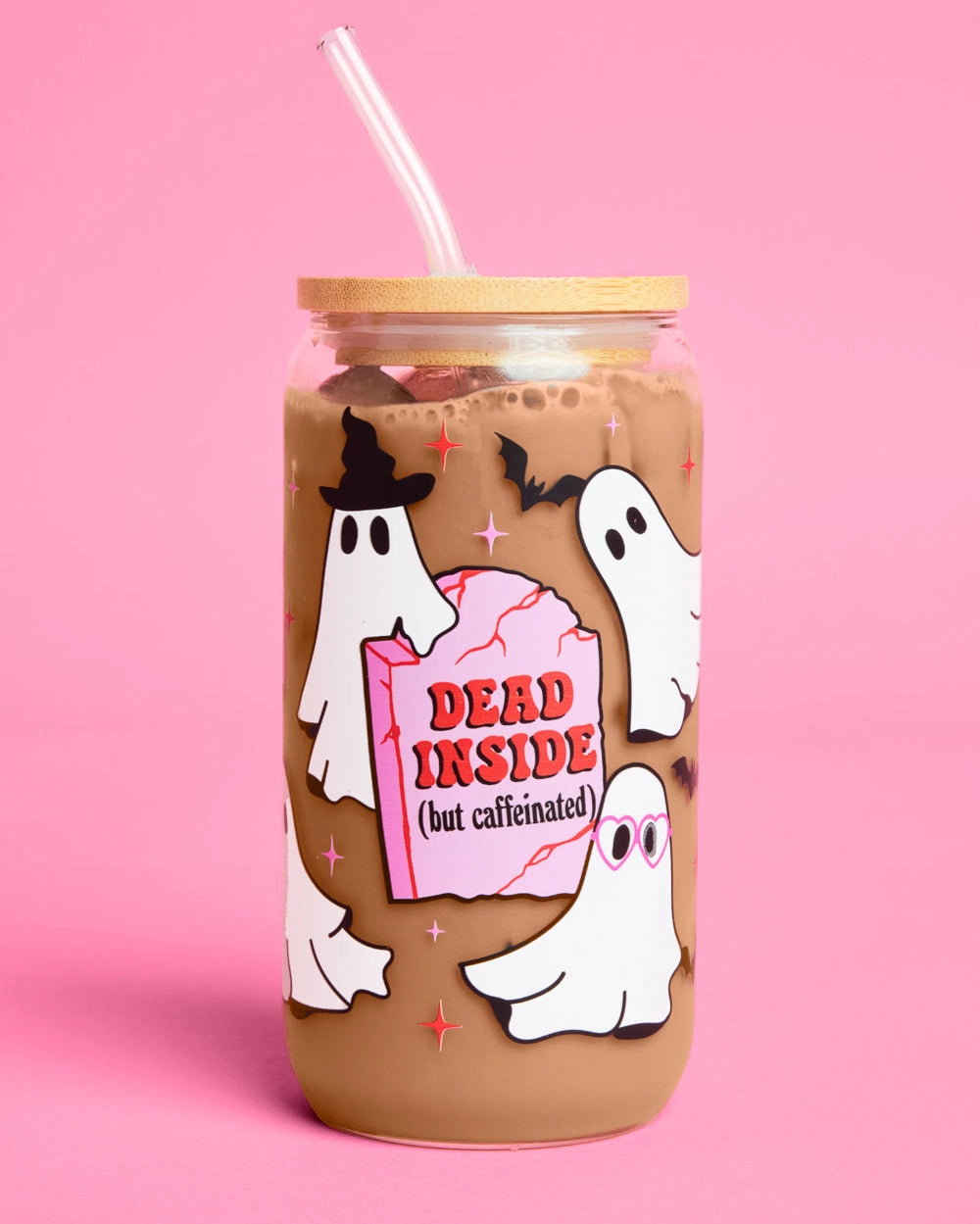 Halloween Ghost Glass Tumbler
