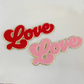 Large LOVE Chenille Iron-on Patch