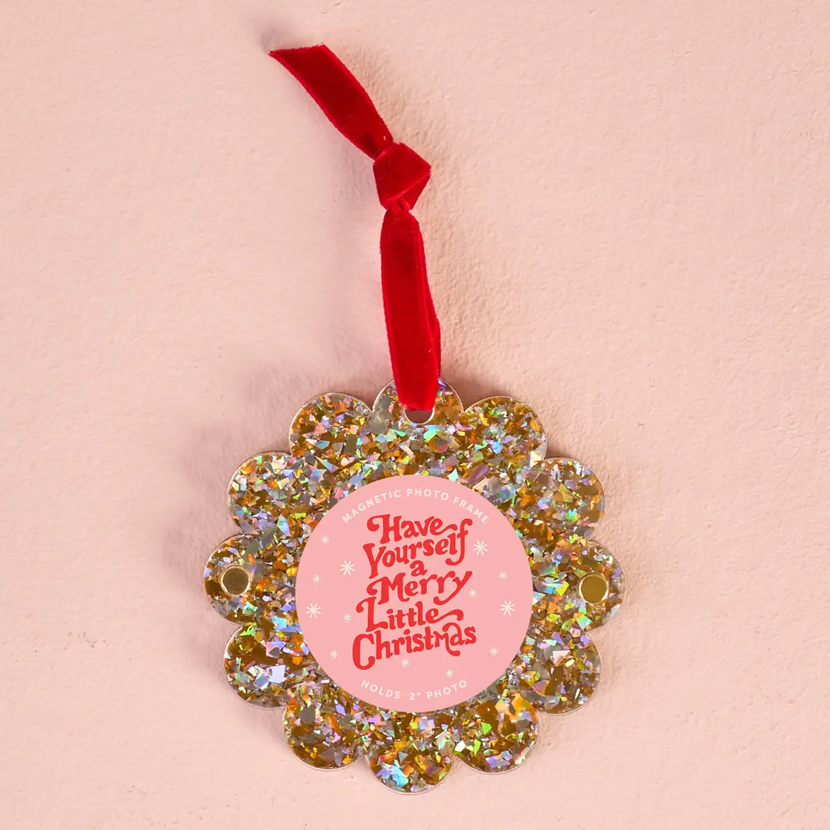 Scalloped Round Picture Frame Ornament